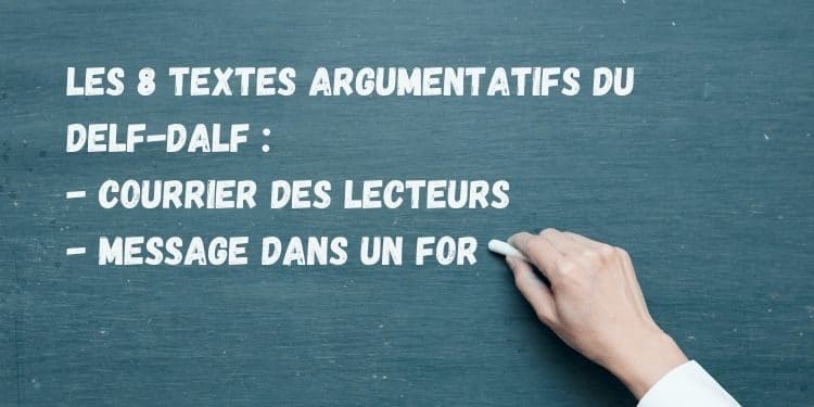 textes argumentatifs DELF-DALF