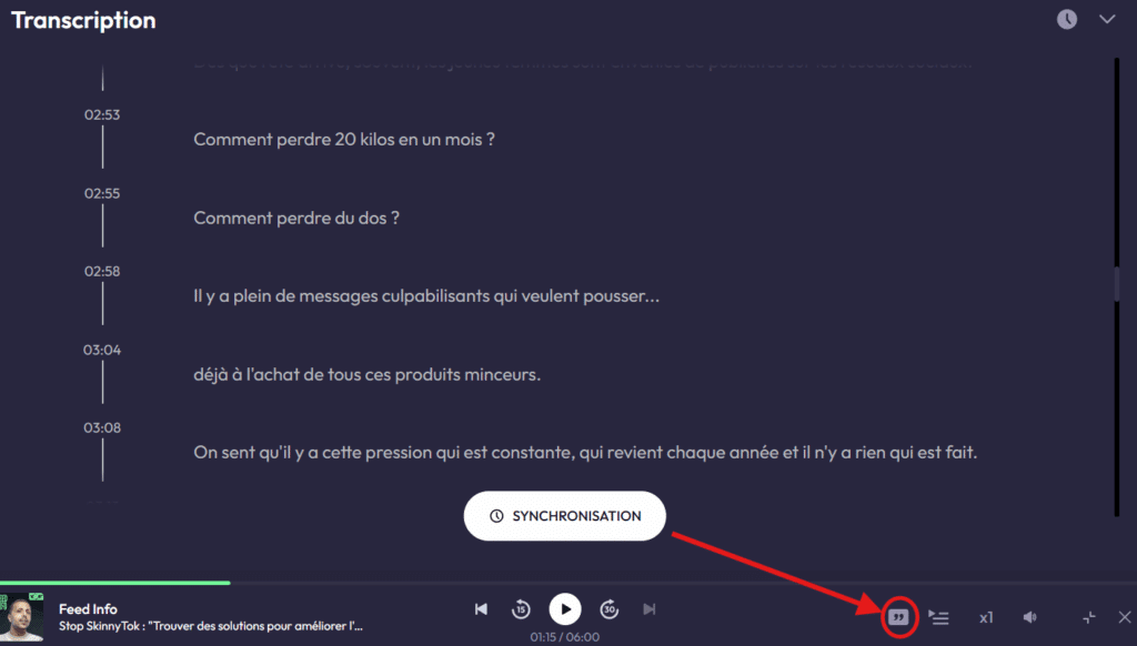 Transcriptions pour audios DALF C1